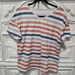 Colorful striped Tee